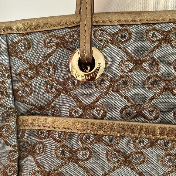 Anya Hindmarch Gray/Gold Fabric/Leather Tote - Picture 3 of 15